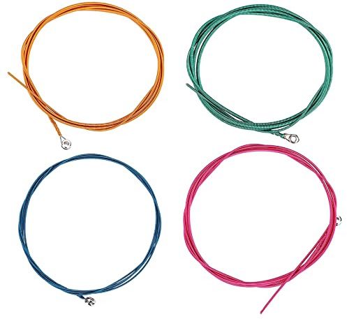 Aoaoy Cuerdas de bajo a escala corta, 4 12 × 10 × 1 1,16 mm, 44 mm, 2,0 mm, 2,54 mm, .046-.100 4 cuerdas, instrumento de cuerdas de bajo eléctrico colorido
