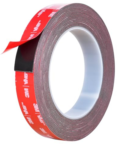 Czuibbou Doppelseitiges Klebeband, Extra Stark Klebend, Hergestellt aus originalem 5952 Rohmaterial, 20mm x 5M, 1,1 mm dickt, Wasserfest und Hochtemperaturbeständig für Auto, Heimdekoration