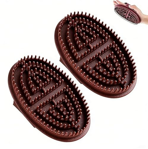 2 Stück Menstruationsbürste, Körperrasierer, Körpermassagebürste, Körperrasierer, Menstruationsbürste, Griffbürste, Entspannung im ganzen Körper, Massagekämm