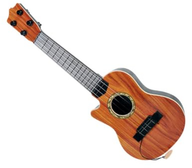 Giocattolo Chitarra Imitazione per Bambini Marrone in Plastica | Realistica Didattica, 1 Pezzo, Strumento Musicale per Ragazzi e Ragazze, Interesse Coltivato