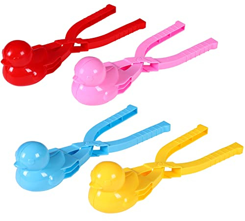 Handle-equipped Snowball Maker, Cute Cartoon Duck Design - Perfect Outdoor Winter Snow Fight Toy for Children and Adults