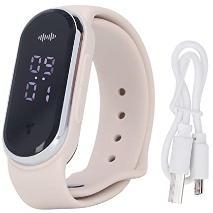 Ejoyous Braccialetti Repellente per Zanzare Ad Ultrasuoni, Bracciale Antizanzare Orologio da Polso Elettronico Antizanzare con Ricarica USB Funzione Orologio Temperatura Corporea (WHITE)