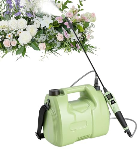 Pulverizador Eléctrico - Tanque de 5L con Indicador de Batería para Pulverización de Agua y Fertilizante,Pulverizador de Césped con Batería - para Granja y Patio, Lavado de Coches y Agricultura