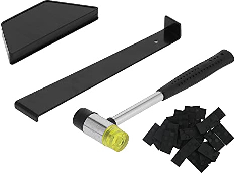ViaGasaFamido Herramientas de Instalación de Pisos de Madera Laminada, Martillo de Goma con Bloque de Golpeo, Kit Completo para una Fácil Instalación del Piso del Hogar