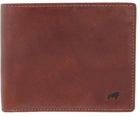 BRAUN BÜFFEL - Herren RFID Geldbörse Arezzo - 12 Kartenfächer aus echtem Rindleder Schlichtes Design - Edles Tabak