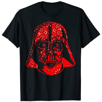 Star Wars Darth Vader Red Bandana Helmet Graphic T-Shirt T-Shirt