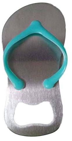 Lankater Stainless Steel Beach Flip Flops Bottle Opener Shoes Keychain Beer Opener Corkscrew Party Gift