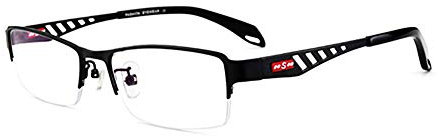 RXBFD Blaulichtfilter Brille Progressive multifokale Blaulicht blockierende Lesebrille, Halbrand Metall Anti Blue Ray Computerspiel Leser, Federscharnier Leser Männer und Frauen