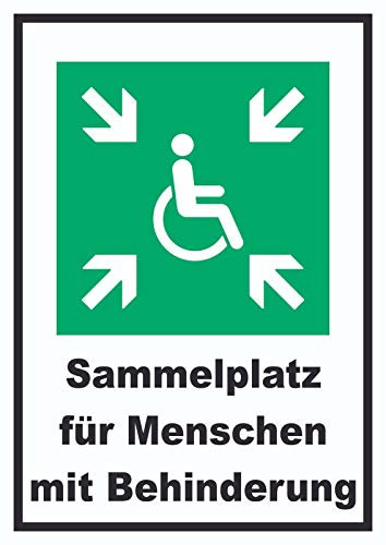 HB-Druck Sammelplatz für Menschen mit Behinderung A4 (210x297mm) Schild