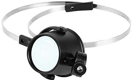 Lupe 15x Augenlupe LED Lupenbrille Mit Licht Uhrmacherlupe Brillenlupe Augen Vergruesserungsglas Kopflupe Beleuchtung Juwelierlupe Schmucklupe Uhrmacher Stirnlupe für Juwelier Schmuck