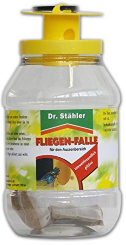 Dr. Stähler 001335 Biologische Fliegenfalle für Terrassen, Garten oder Balkon mit Langzeitwirkung, 3 Stück