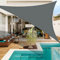 NAKIHOUSE Sonnensegel Dreieckig 2x2x2m Wasserdicht Sonnenschutz Sun Segel 98% UV-Schutz Segel für Balkon Garten Terrasse Markise Camping Pool (Grau)
