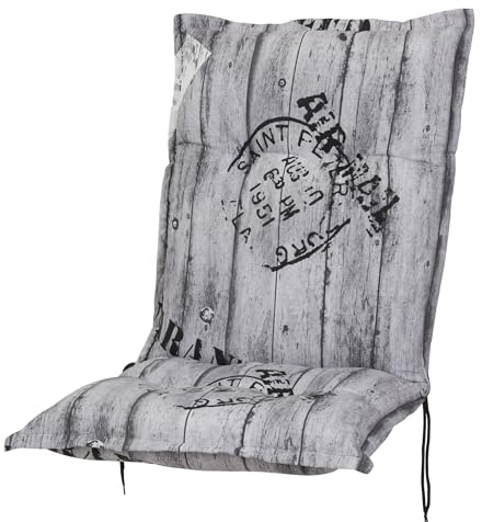 KETTtex 0778 Auflage Niederlehner Rom grau Schrift Stempel 103x50x9 cm Sitzpolster