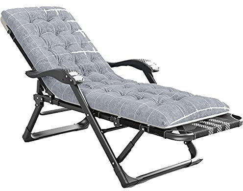 DUNAKE Liegestühle,Gartenliege,klappbare Strandliege,Liegestuhl mit Verstellbarer Rückenlehne,Gartenliege Strandliege ​Freizeitliege, Terrasse Rasen Garten Deck Schwimmbad Deck Chair,Grau (Color : A)