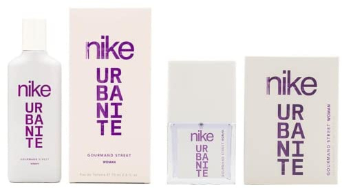 NIKE - Gourmand Street Promoción 75 ml + 30 ml, Colonia Mujer, Pack 2 Productos, Perfume Formato Spray, Eau de Toilette Femenina, Aroma Cítrico Amaderado, Fragancia Fresca