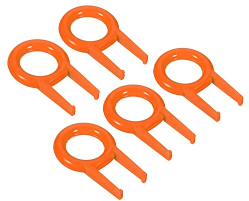 PATIKIL Tecla Extractor Interruptor Removedor, 5 Paquete Bricolaje Herramienta Fijación Teclado Plástico para Mecánico Teclado, Naranja
