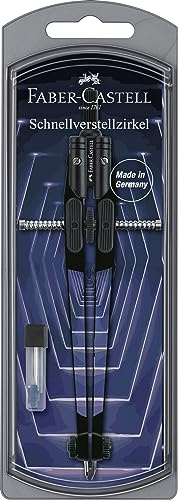 Faber-Castell 574453 - Schnellverstellzirkel Future Look, inkl. Ersatzteile und Zirkelminen, für Schule und Ausbildung