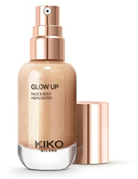 KIKO Milano Glow Up Face And Body Highlighter 01 | Iluminador Líquido No-transfer Con Acabado Metalizado