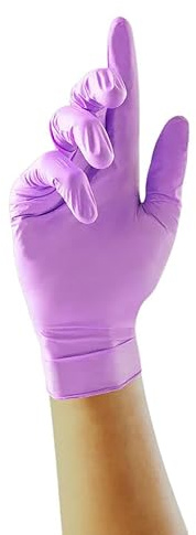 Ink Jungle Violet Nitrile Glove GP0071 GP0072 GP0073 GP0074 GP0075 Examination Nitrile Gloves - Multipurpose, Powder Free and Latex Free Disposable Gloves, Box of 100 Gloves, Violet (Medium)