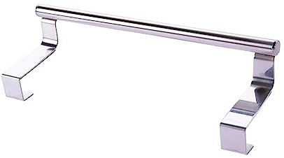 Cabilock Stainless Steel Towel Hanging Rack 36cm Large Single Bar Punch-free Door Organizer Kitchen Bathroom Cabinet Holder