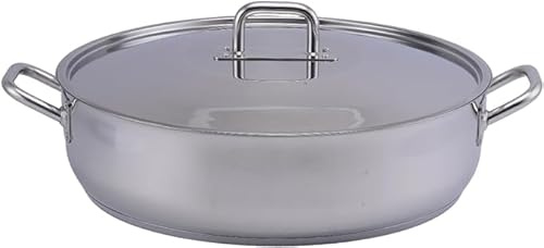 METTMANN PROFESSIONNEL Maître D'Hôtel Sauteuse/Sautoir en Acier Inoxydable - Compatible avec Cuisinière à Induction (50CM)