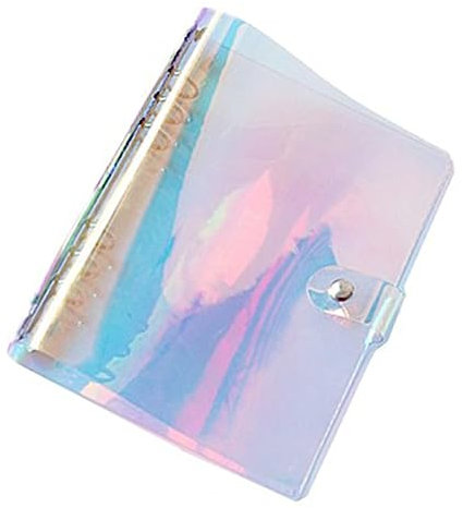 Tofficu Transparentes Notizbuch Bunter Pvc-einband Notizblock Mit Metallknopf Schickes Tagebuch Für Skizzen Zeichnungen Und Kreatives Schreiben Langlebiger Notizblock Für Schule Und Büro
