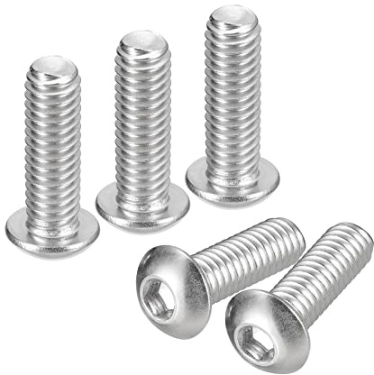 QUARKZMAN 5/16-18x1 Linsenkopfschrauben Innensechskant 20 Stück 304 Edelstahl Verschlüsse Sechskant Bolzen Schrauben Voll Gewinde Sechskant Antrieb Schrauben