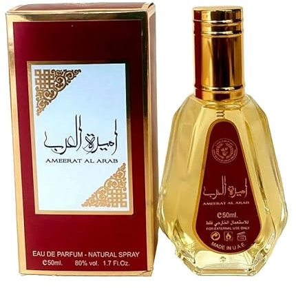 Eau de Parfum Ameerat Al Arabia - Arab en Spray 50 ml para mujer, fabricado en Dubai Senteur Oriantal