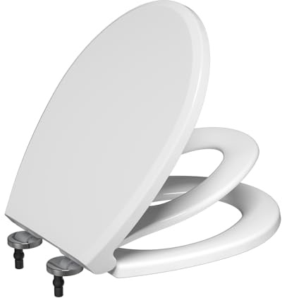 Aquatiz Toddler and Kids Round Toilet Seat, Ideal for Potty Training, with Soft Close Feature and Removable Child Seat