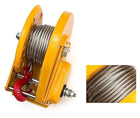 Polipasto de cadena eléctrico Tractor de cabrestante manual, molinete de mano pequeño autoblocante bidireccional de 1800LB con tractor de cabrestante manual de freno automático para remolques de embar