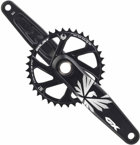 tylxayoxa Mountainbike Kurbelarm Set 170mm/175mm Vierkant MTB Kurbelgarnitur Aluminiumlegierung Kurbeln Links Und Rechts (Color : 38t, Size : 170mm)