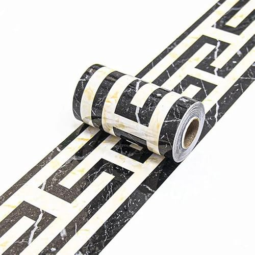 TapetenbordüRe Selbstklebende BordüRe Wand Wohnzimmer Tapeten Fliesenaufkleber Bad Dekoband Selbstklebend Schwarz-42 10cm X 300cm