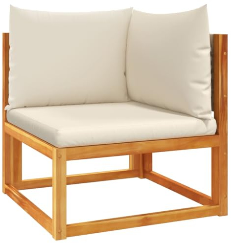 vidaXL Gartensofa-Ecke mit Kissen Holz Akazie & Rattan