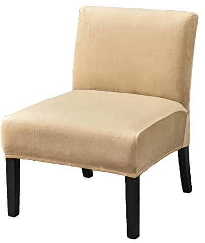 Mswborml Luxus Samt Sofa Überzug 1 Sitzer Ohne Armlehnen, Universal Sesselhusse Cocktailsessel Ohne Armlehne, Abnehmbar Bezug für Cocktailsessel Ohne Armlehnen, Husse Schonbezug Waschbar,B
