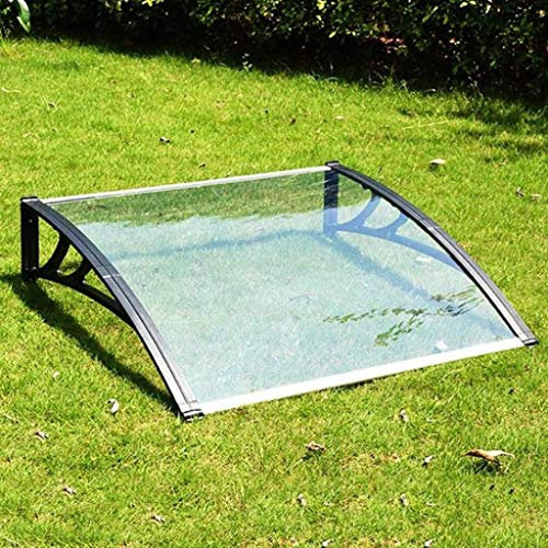 Türvordach-Markise, PC-Polycarbonat-Türvordach, Türvordach-Markise, Schutz für vordere und hintere Veranda, Vordach für Fenster und Türen, Terrassenvordach, Markise, Schutzabdeckung (Größe: 60 ×