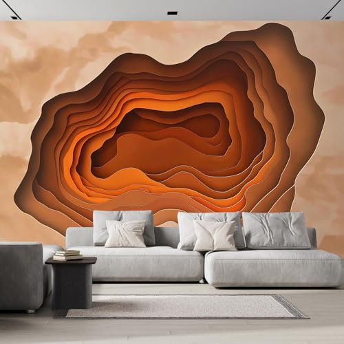Murales Papel Pintado Salon Pila De Demostración, 350× 256 cm Fotomurales 3D Pozo Profundo Naturaleza Extraña Tejido seda Papel Tapiz Fotográfico Decorativos Murales Dormitorio Oficina Hotel