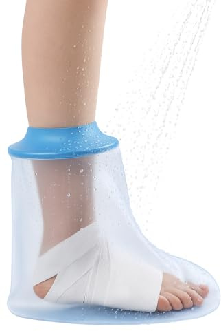 Mango Drum Waterproof Foot Cast Cover for Shower - Comfortable, Reusable Protector for Adult Ankle, or Bandages - Watertight Cast Bag for Broken Foot & Wound Care - Durable, Easy to Use Design