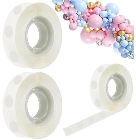300 PCS Balloon Glue Dots Removable Balloon Sticky Spots Extra Strong Glue sticky dots double sided Tapes for Balloon Decorative Birthday Party Wedding Christmas Decorations and DIY Scrapbooking Craft