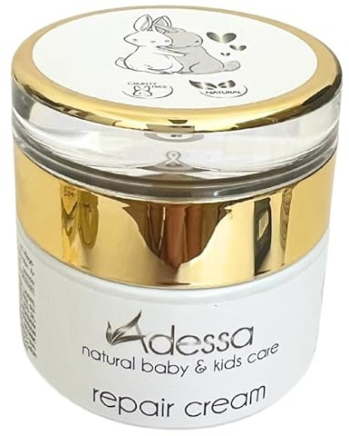 Adessa Repair Creme, 50ml, Regenerierende Schutz- und Pflegecreme für empfindliche Haut, mit Pflaumenkernöl und Zinkoxid