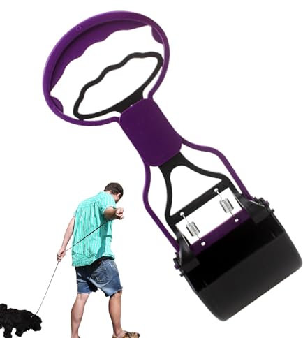 Pinza per Escrementi di Animali, per Cani e Gatti, Manico Leggero con Manico telescopico per Campeggio, Giardino,