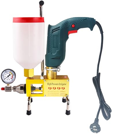 Máquina de Inyección de Lechada a Alta Presión, Pistola Eléctrica para Mortero de 910W, Herramienta Portátil de Relleno de Cemento, para la Reparación de Grietas y Fugas en Piscinas