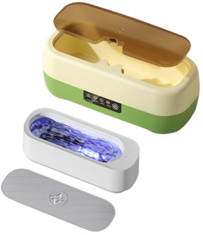 Wezalget Nettoyeur Ultrasonique de Bijoux,Appareil de Nettoyage Profond pour Dentiers et Montres - Nettoyeur Portable à 3 Modes Réglables pour Voyage | Pour Dentiers Colliers Argent Boucles
