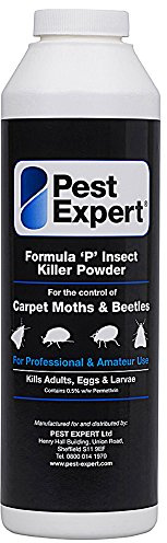 Pest Expert Formula 'P' Carpet Beetle Killer Powder XL 300g pack size (HSE approved and tested - professional strength product)