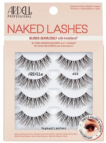 Ardell Multipack Naked Lash 422 False Eyelashes, Subtle Volume and Length, Vegan Friendly, 4 Pairs (Pack of 1)
