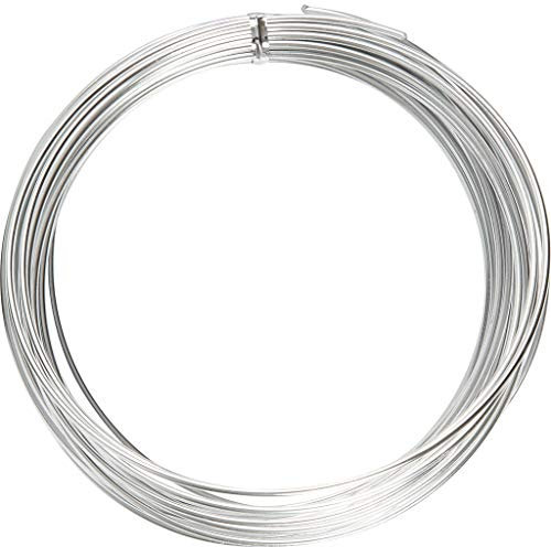 The Bead Shop 0.8mm Aluminium Craft Wire 20 Gauge - 10m (33ft) Bendable Wire for Jewellery Making, Sculpting, Floral Crafting, Armature, Wrapping, Bike Modelling and More