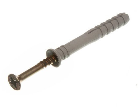 One Stop DIY 250 x Hammer in Rahmen Befestigungen Mauerwerk Dübel und Schrauben M8 x 60 mm