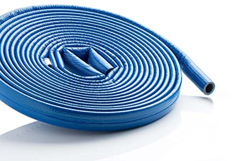 10m PE Rohrisolierung mit blauer Schutzhaut 28mm x 6mm x 10m | Dämmdicke 6mm | NMC Climaflex Stabil | für Kalt und Warmwasserrohr