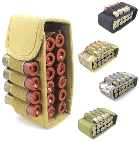 ACEXIER Tactique Airsoft Molle Magazine Pochette 16 Rondes 12 Gauge 12GA Munitions Titulaire Militaire Chasse Bandolier Cartouche Sac