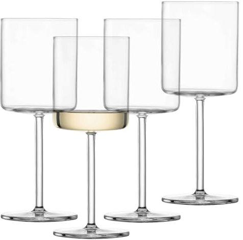 SCHOTT ZWIESEL Copas de vino blanco Modo (set de 4), copas rectas para vino blanco, copas de cristal Tritan aptas para lavavajillas, fabricadas en Alemania (art. nº. 119900)