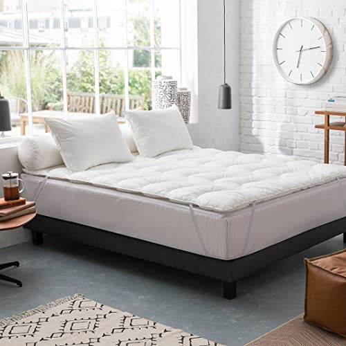DODO - Surmatelas Highperformance 140x190 cm - Lit 2 Personnes - Anti-Acariens - Moelleux - 100% Coton Naturel Percale - Garnissage 100% Polyester FCS - Piquage Vague - Lavable à 40°C